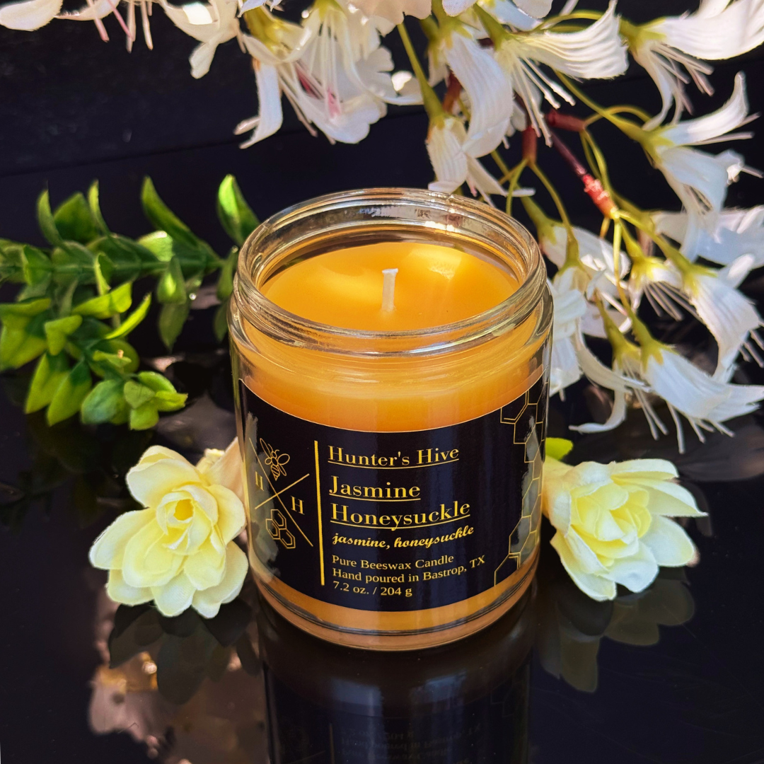Jasmine Honeysuckle Beeswax Candle