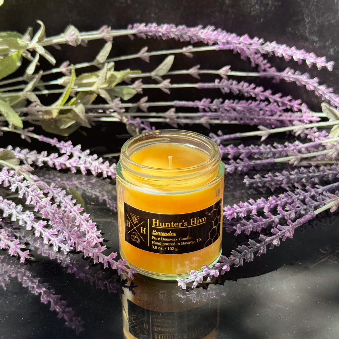 Lavender Beeswax Candle