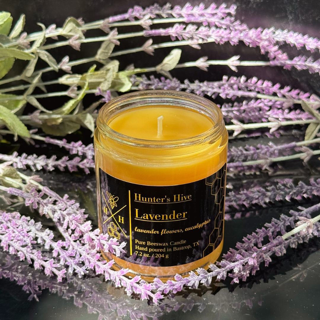 Lavender Beeswax Candle