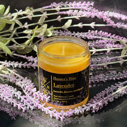 Lavender Beeswax Candle