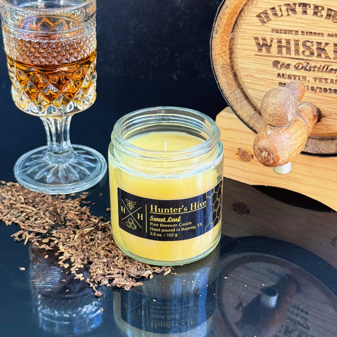 Sweet Leaf Beeswax Candle