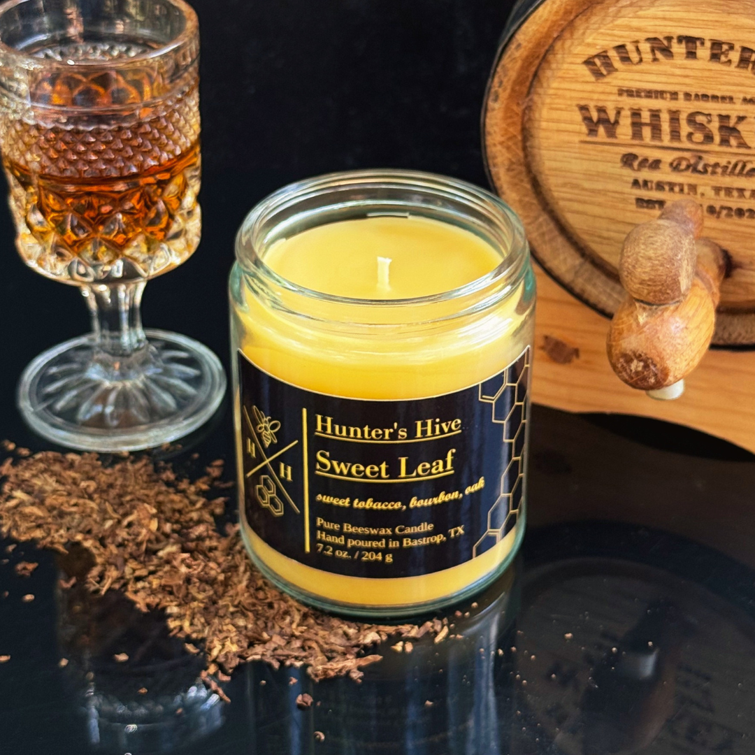 Sweet Leaf Beeswax Candle