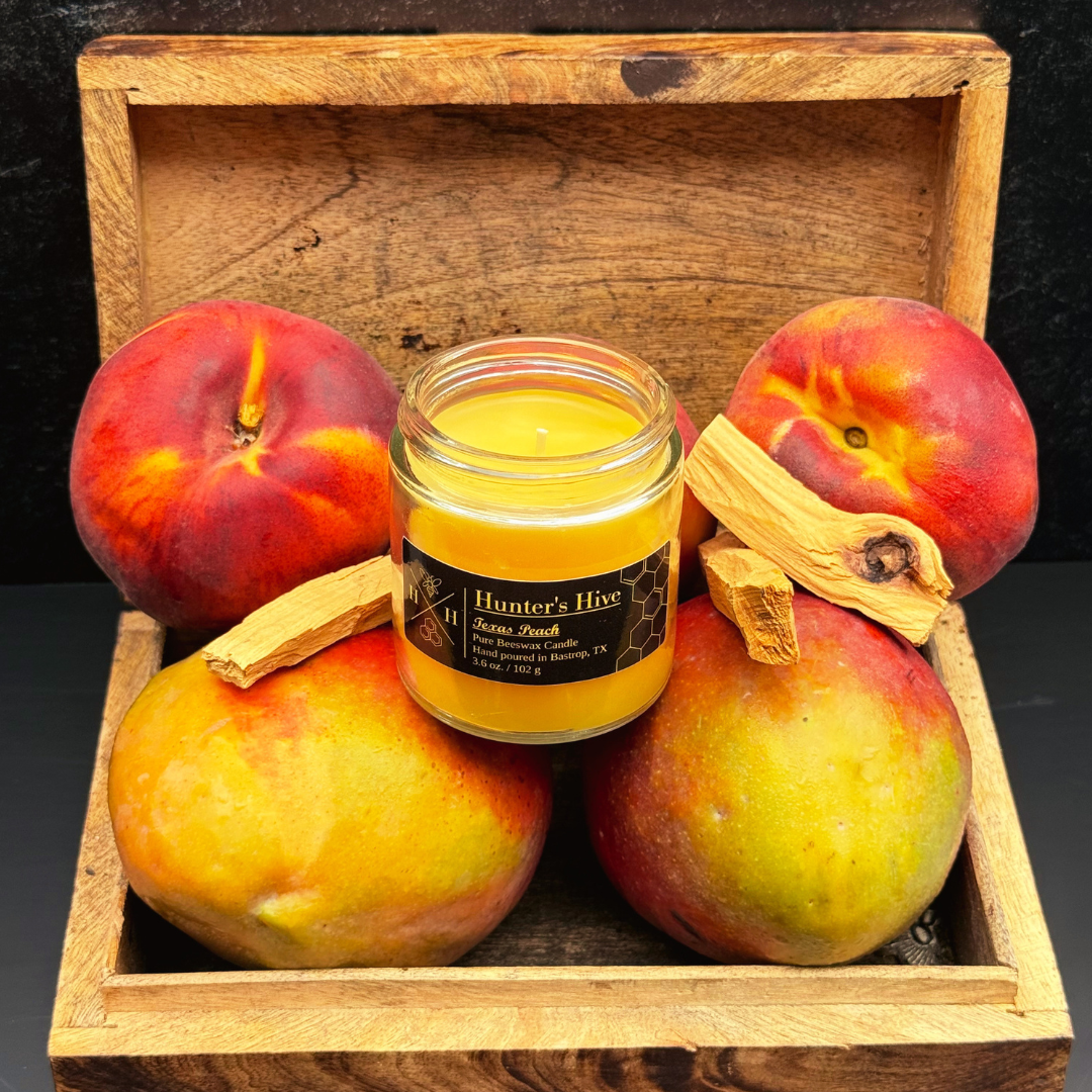 Texas Peach Beeswax Candle