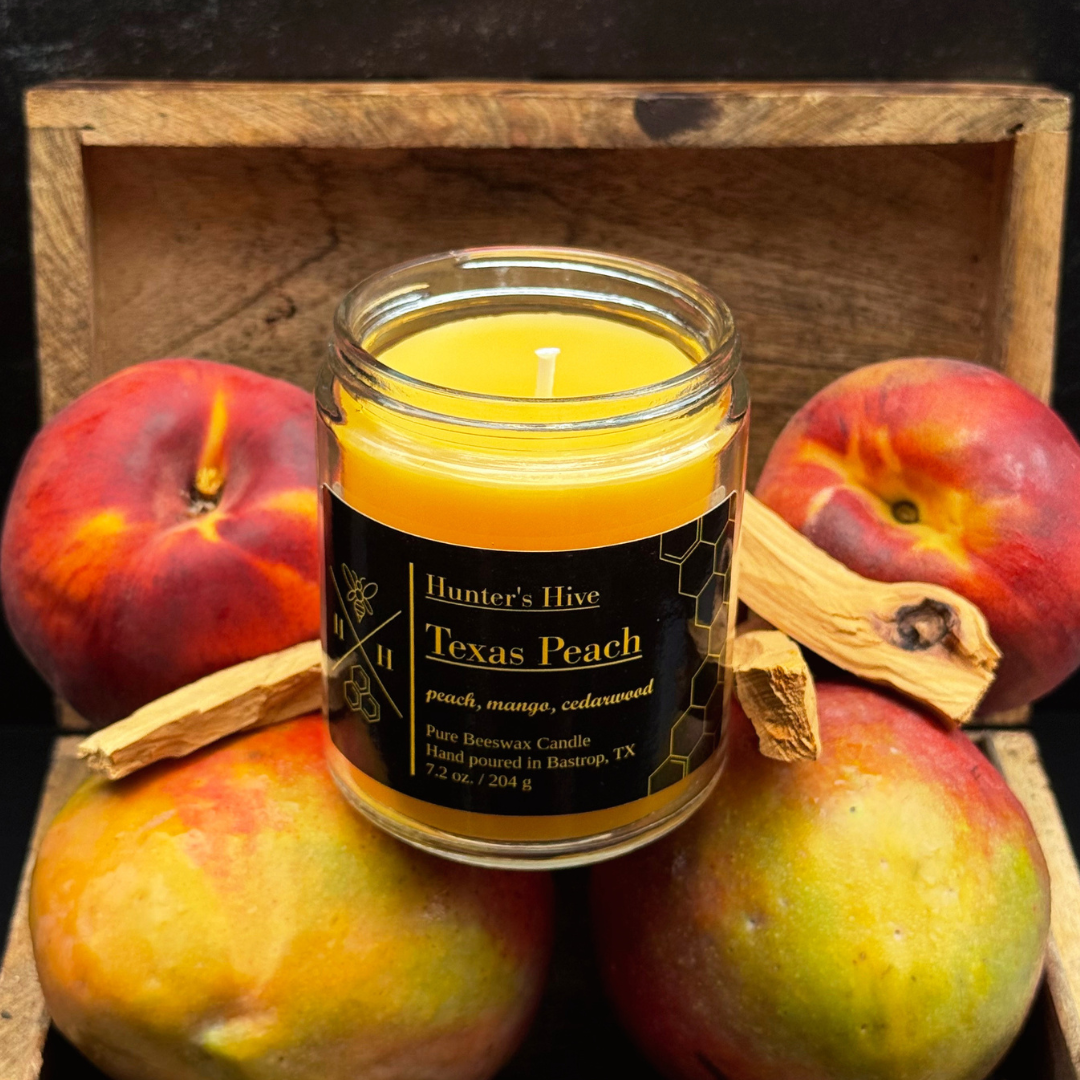 Texas Peach Beeswax Candle