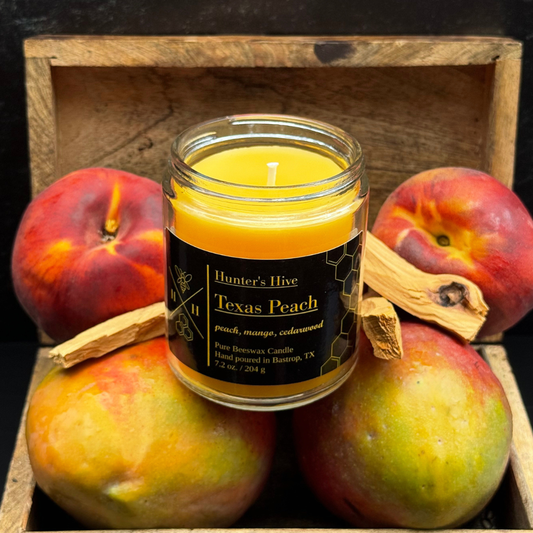 Texas Peach Beeswax Candle