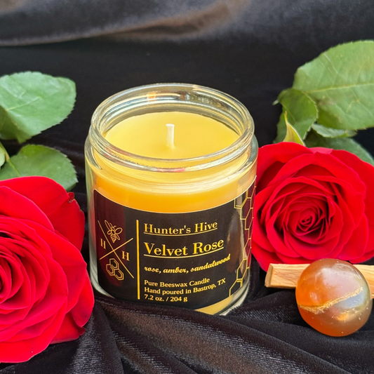Velvet Rose Beeswax Candle